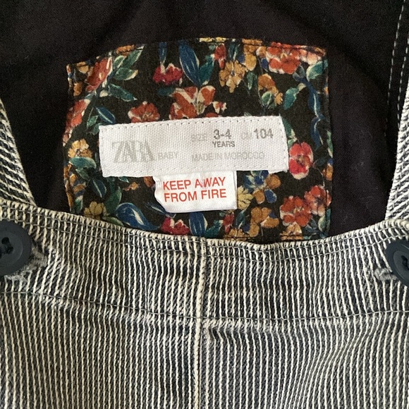 Zara Girl Pinstripe Jumper Dress - Picture 2 of 3